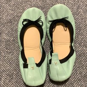 Yosi Samra Mint Green Bendable Flats